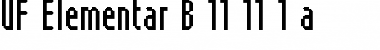 Download UF Elementar B 11.11.1 a Font Download UF Elementar B 11.11.1 a Font