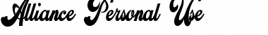 Download Alliance Personal Use Font Download Alliance Personal Use Font