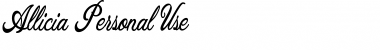 Download Allicia Personal Use Font Download Allicia Personal Use Font