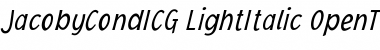 Download JacobyCondICG Font Download JacobyCondICG Font