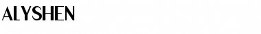 Download ALYSHEN Font Download ALYSHEN Font