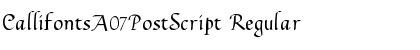 Download CallifontsA07PostScript Font Download CallifontsA07PostScript Font