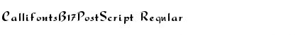 Download CallifontsB17PostScript Font Download CallifontsB17PostScript Font