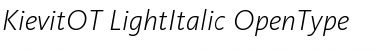 Download KievitOT-LightItalic Font Download KievitOT-LightItalic Font