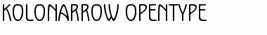 Download KoloNarrow Font Download KoloNarrow Font