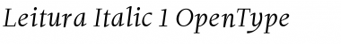 Leitura Italic 1 Font