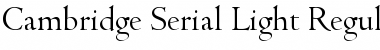 Download Cambridge-Serial-Light Font Download Cambridge-Serial-Light Font