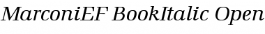 Download MarconiEF-BookItalic Font Download MarconiEF-BookItalic Font