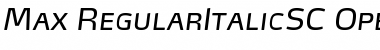 Download Max-RegularItalicSC Font Download Max-RegularItalicSC Font