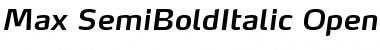 Download Max-SemiBoldItalic Font Download Max-SemiBoldItalic Font