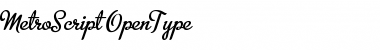 MetroScript Regular Font MetroScript Regular Font