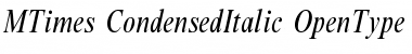 Times Condensed Italic Font