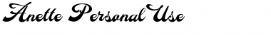 Download Anette Personal Use Font Download Anette Personal Use Font