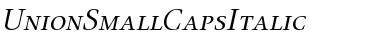 Download UnionSmallCapsItalic Font Download UnionSmallCapsItalic Font