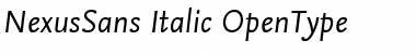 Download NexusSans-Italic Font Download NexusSans-Italic Font