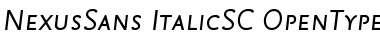 Download NexusSans-ItalicSC Font Download NexusSans-ItalicSC Font