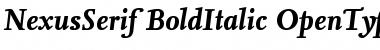Download NexusSerif-BoldItalic Font Download NexusSerif-BoldItalic Font
