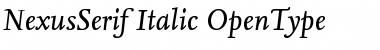 Download NexusSerif-Italic Font Download NexusSerif-Italic Font