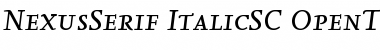 Download NexusSerif-ItalicSC Font Download NexusSerif-ItalicSC Font