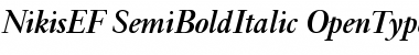 Download NikisEF-SemiBoldItalic Font Download NikisEF-SemiBoldItalic Font