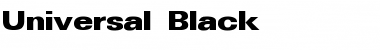 Download Universal Black Font Download Universal Black Font