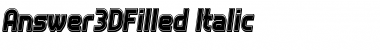 Download Answer 3D Filled Font Download Answer 3D Filled Font