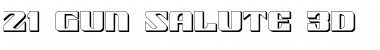 Download 21 Gun Salute 3D Font Download 21 Gun Salute 3D Font