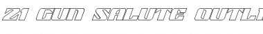 Download 21 Gun Salute Outline Italic Font Download 21 Gun Salute Outline Italic Font