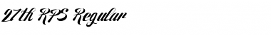Download 27th RPS Font Download 27th RPS Font