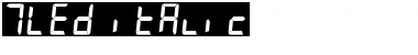 Download 7LED italic Font Download 7LED italic Font
