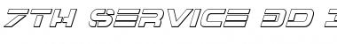 Download 7th Service 3D Italic Font Download 7th Service 3D Italic Font
