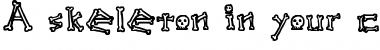 Download A skeleton in your closet Font Download A skeleton in your closet Font
