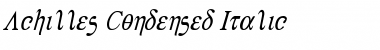Download Achilles Condensed Italic Font Download Achilles Condensed Italic Font
