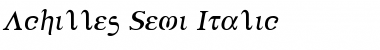 Download Achilles Semi-Italic Font Download Achilles Semi-Italic Font