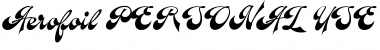 Download Aerofoil PERSONAL USE ONLY Font Download Aerofoil PERSONAL USE ONLY Font