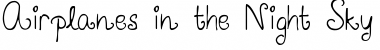 Download Airplanes in the Night Sky Font Download Airplanes in the Night Sky Font