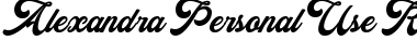 Download Alexandra Personal Use Font Download Alexandra Personal Use Font