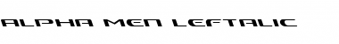 Download Alpha Men Leftalic Font Download Alpha Men Leftalic Font