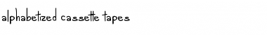Download alphabetized cassette tapes Font Download alphabetized cassette tapes Font