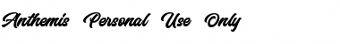 Download Anthemis Personal Use Only Font Download Anthemis Personal Use Only Font