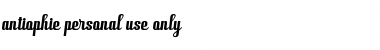 Download Antiophie personal use only Font Download Antiophie personal use only Font