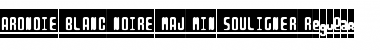 Download ARONDIE BLANC/NOIRE/MAJ MIN SOULIGNER Font Download ARONDIE BLANC/NOIRE/MAJ MIN SOULIGNER Font