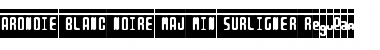 Download ARONDIE BLANC/NOIRE/MAJ MIN SURLIGNER Font Download ARONDIE BLANC/NOIRE/MAJ MIN SURLIGNER Font
