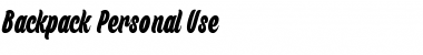 Download Backpack Personal Use Font Download Backpack Personal Use Font