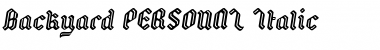 Download Backyard PERSONAL Font Download Backyard PERSONAL Font