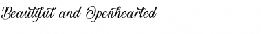 Download Beautiful and Openhearted Font Download Beautiful and Openhearted Font