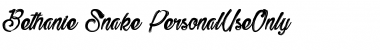 Download Bethanie Snake_PersonalUseOnly Font Download Bethanie Snake_PersonalUseOnly Font