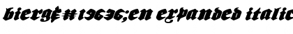 Download Bierg䲴en Expanded Italic Font Download Bierg䲴en Expanded Italic Font