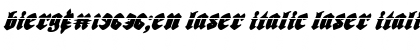 Download Bierg䲴en Laser Italic Font Download Bierg䲴en Laser Italic Font