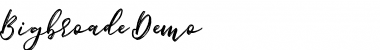 Download Bigbroade Demo Font Download Bigbroade Demo Font